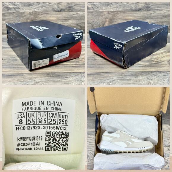 NIB Reebok Forte Racer 8M Life Style Athletic Sneakers Natural/Light Blue - Picture 10 of 10